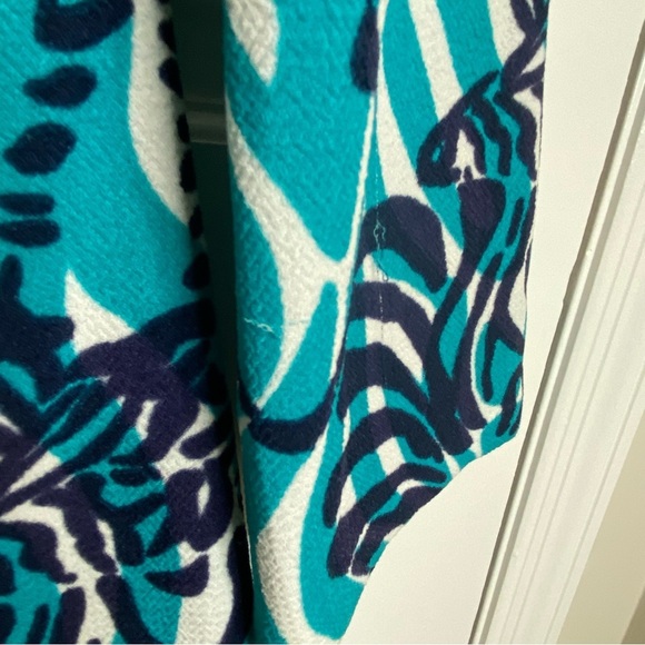 LILLY PULITZER Devina Shift Turquoise Dress in I’m Game Zebra Print Wome… - Picture 8 of 13